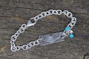 Heart's Sterling Silver Link Bracelet