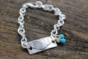 Heart's Sterling Silver Link Bracelet