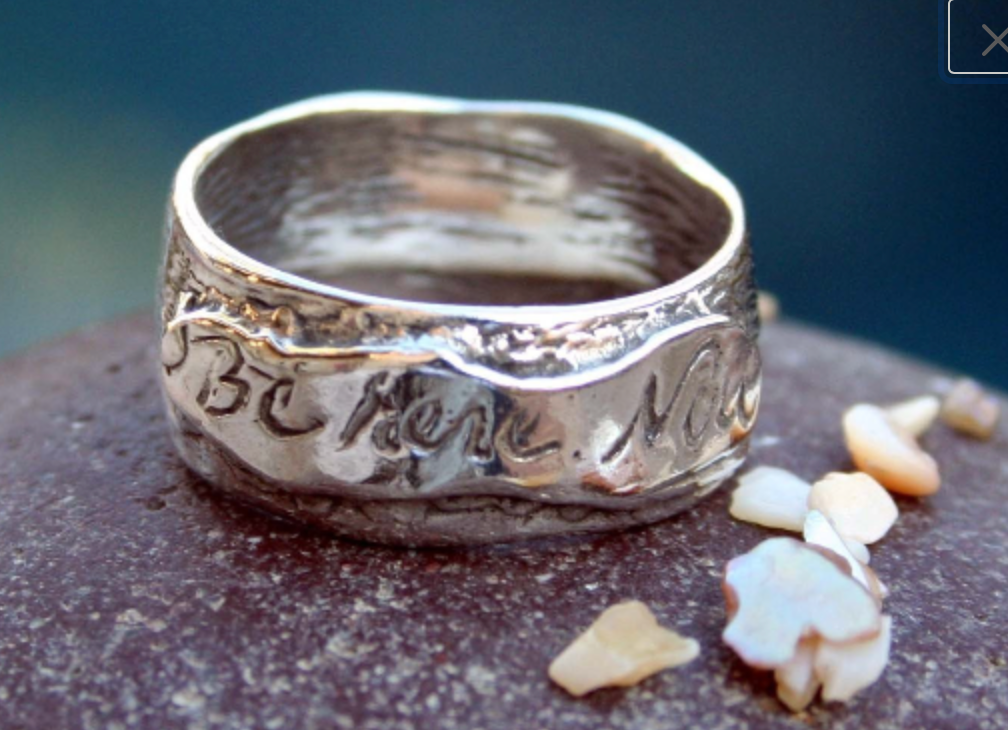 Adelixa: Nature Inspired Wedding Ring with Leaf Details | Ken & Dana