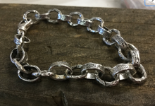 Load image into Gallery viewer, Heavy Artisan Sterling Silver Link Bracelet