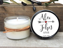 Load image into Gallery viewer, Custom 4 oz Candle Wedding Favor Sets